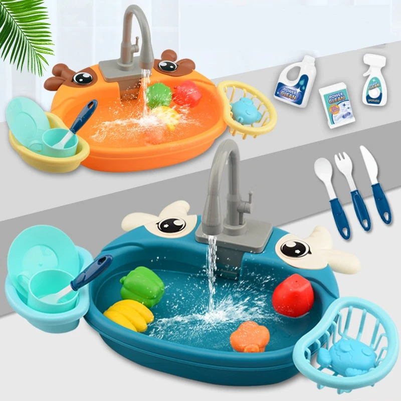 Kids Outdoor Kitchen Set - Toy Kitchen Set for Toddlers with