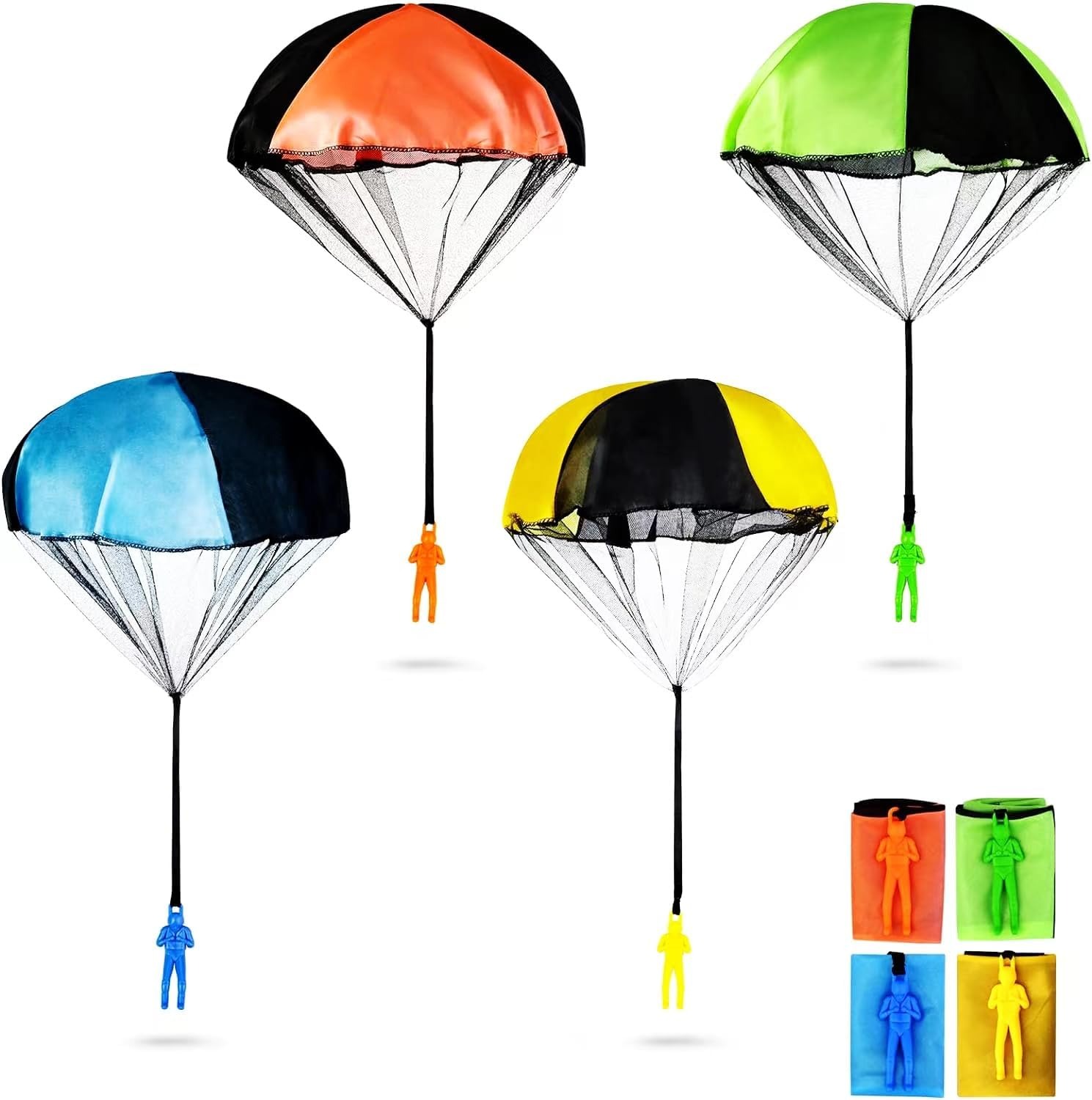 Kids Outdoor Education - Hand Throwing Mini Soldier Camouflag Parachute