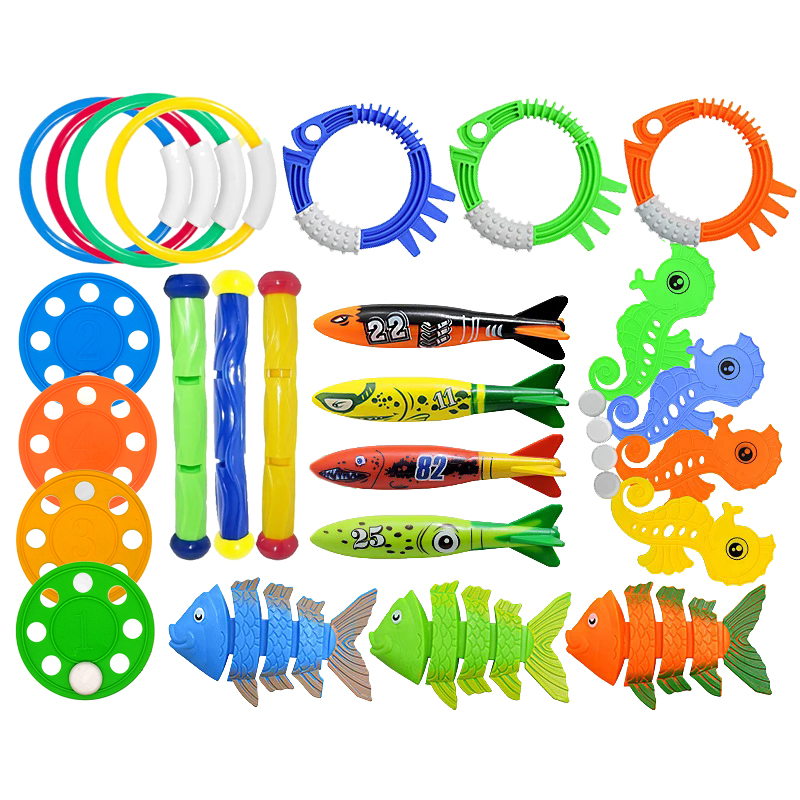 Kids Outdoor Activity Centre - Children Diving Toy Pool Accessories Colored