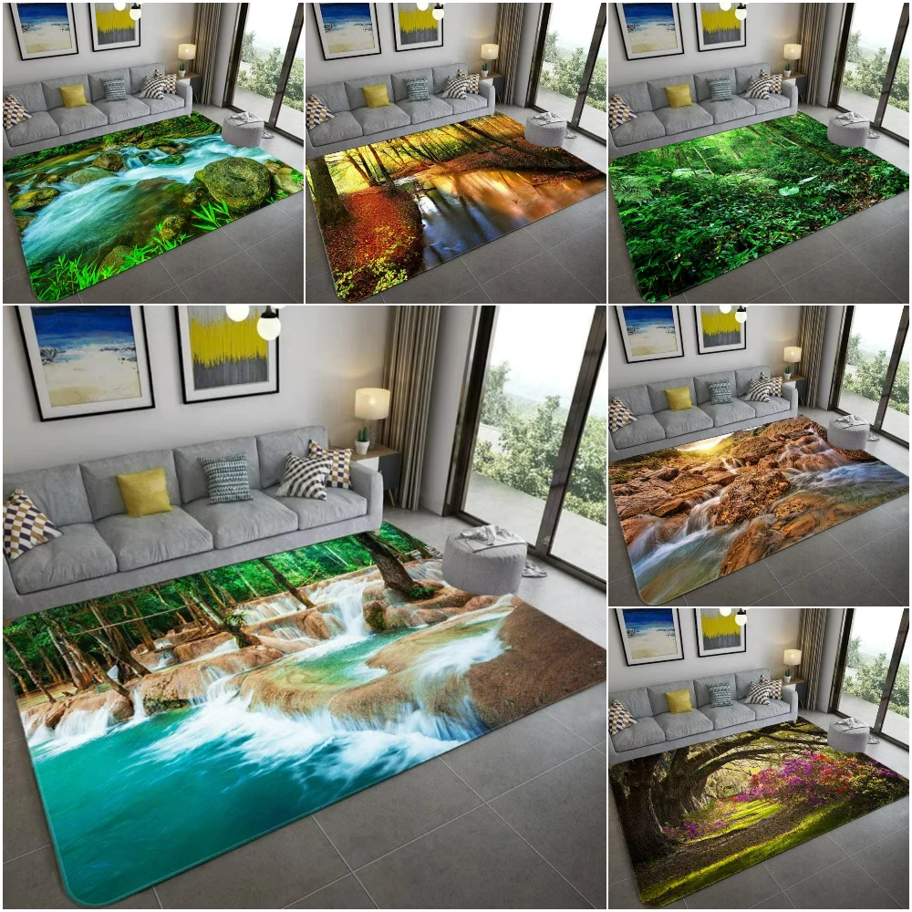 Kids Outdoor Ideas - Nature Inspired 3D Scenery Carpet Soft