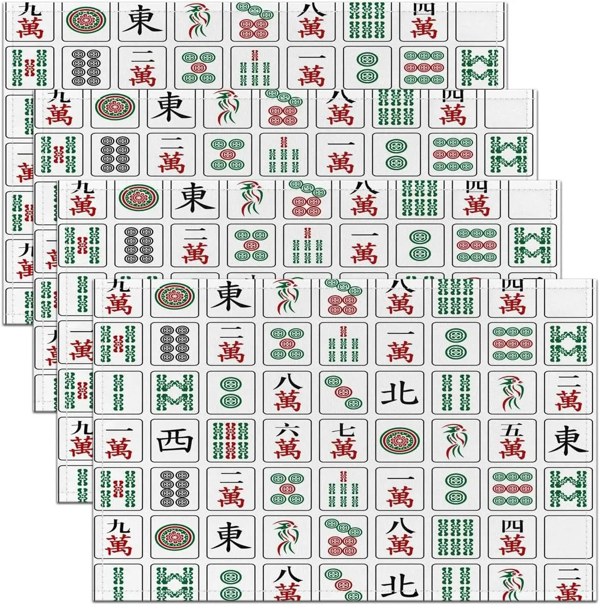 Kids Outdoor Dining Set - Chinese Game Placemats Set of 4