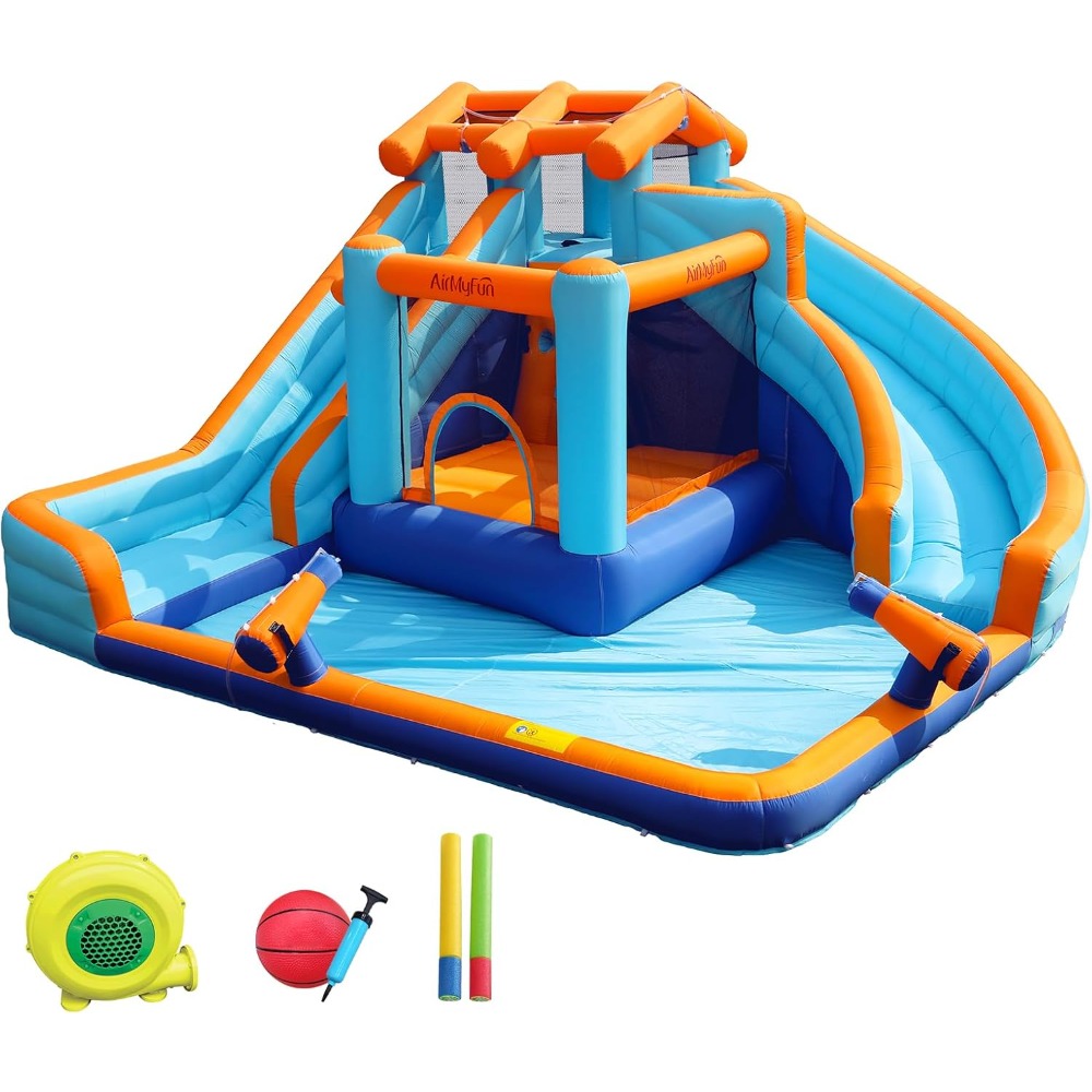 Kids Outdoor Water Play - Large Water Slide Bounce House with