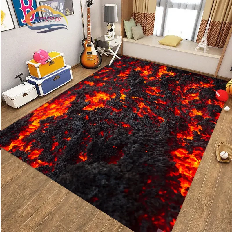 3D Volcano Lava Magma Area Rug - Kids Outdoor Play Area recension och pris