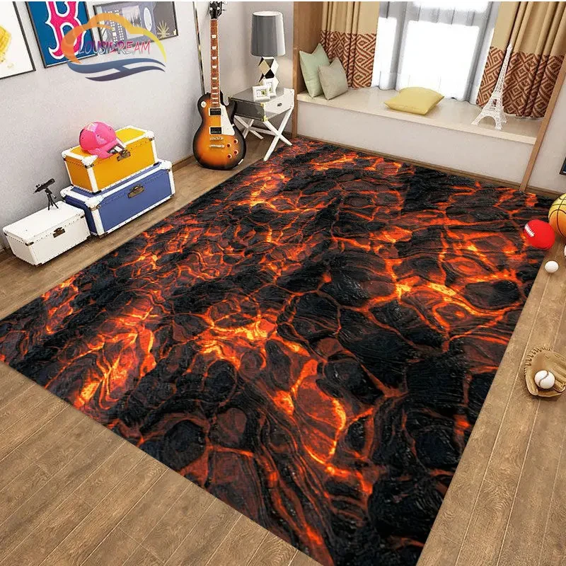 3D Volcano Lava Magma Area Rug - Kids Outdoor Play Area recension och pris