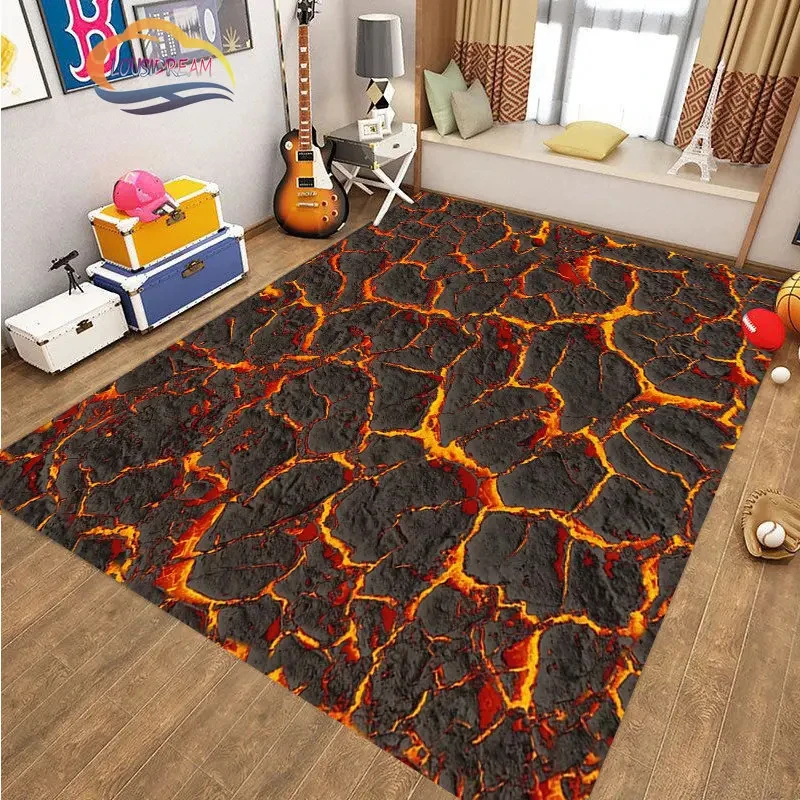 3D Volcano Lava Magma Area Rug - Kids Outdoor Play Area recension och pris