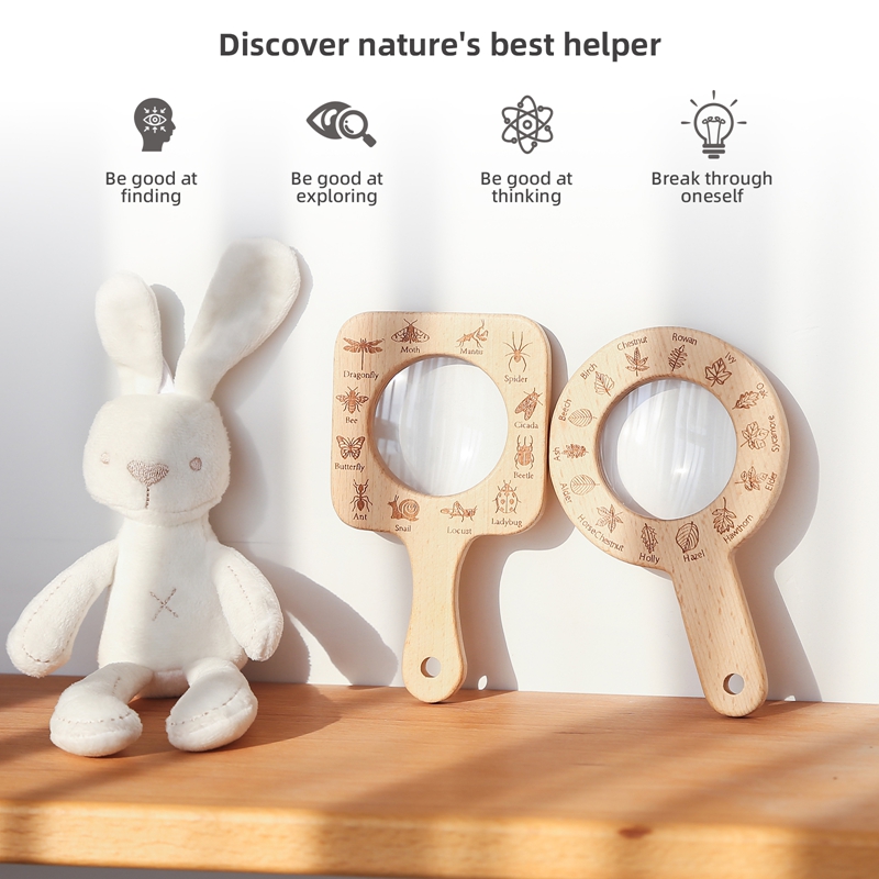 Wooden Magnifying Glass Set An - Kids Outdoor Education recension och pris