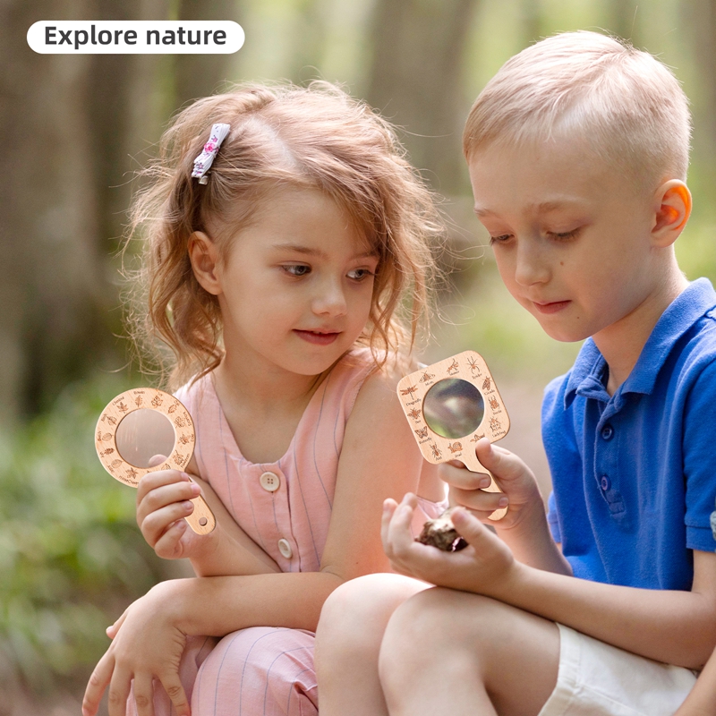 Wooden Magnifying Glass Set An - Kids Outdoor Education recension och pris