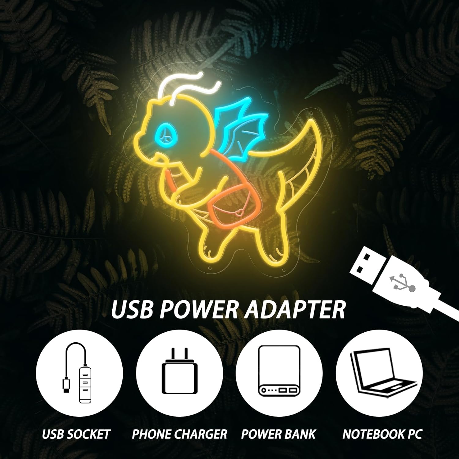 USB Dimmable Cute Dinosaur Neo - Kids Outdoor Ideas recension och pris