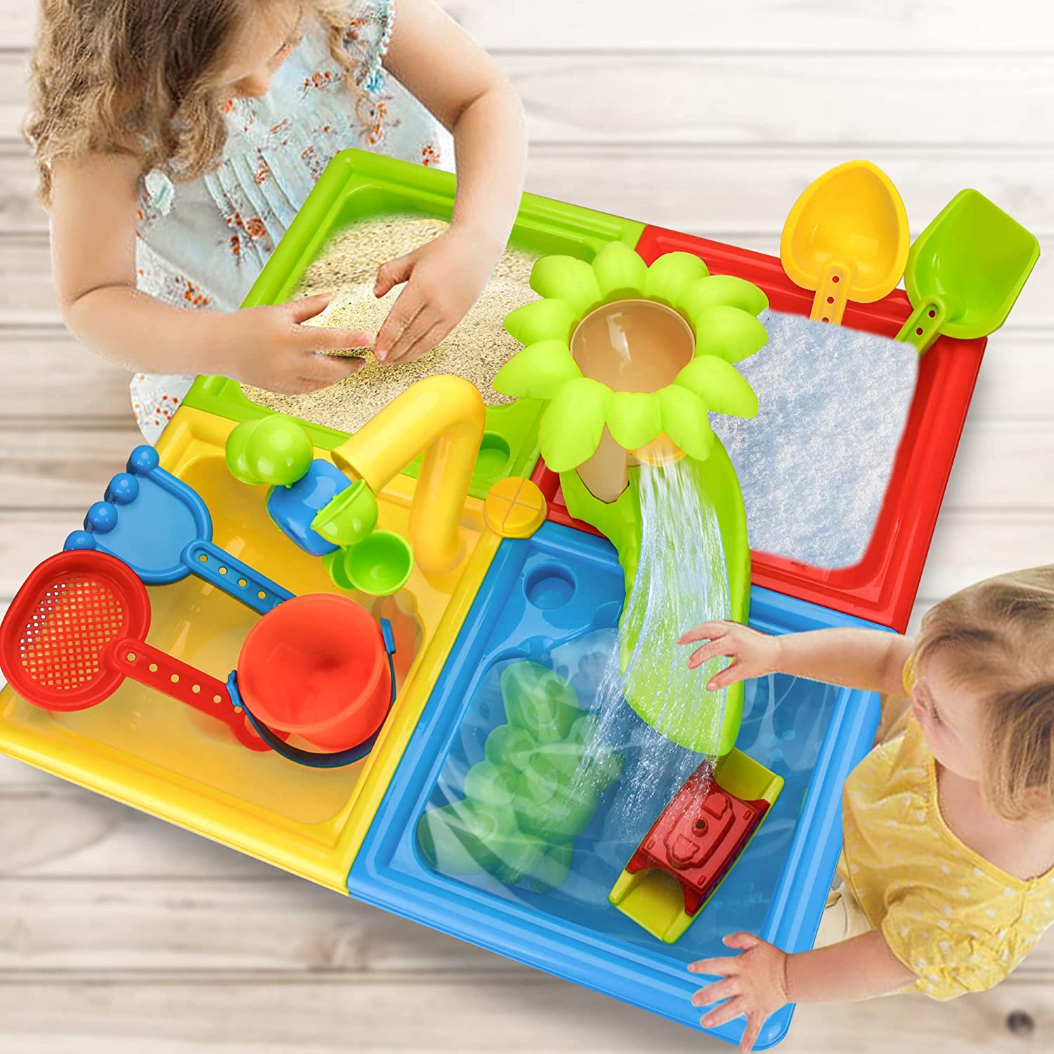 Beach Table Sand Play Toys Chi - Kids Outdoor Water Play recension och pris