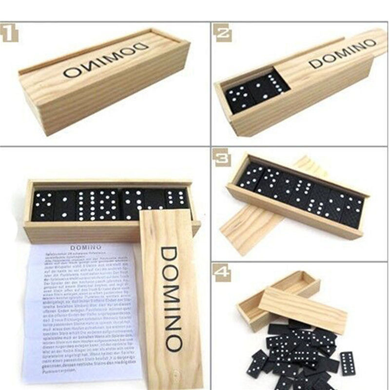 28pcs/Set Wooden Domino Board  - Kids Outdoor Education recension och pris