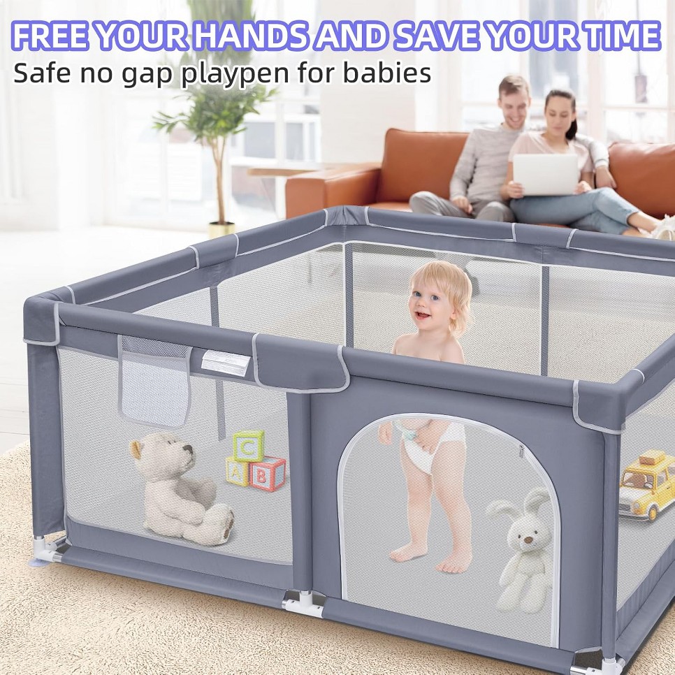 Baby Playpen, Extra Large Play - Kids Outdoor Play Area recension och pris