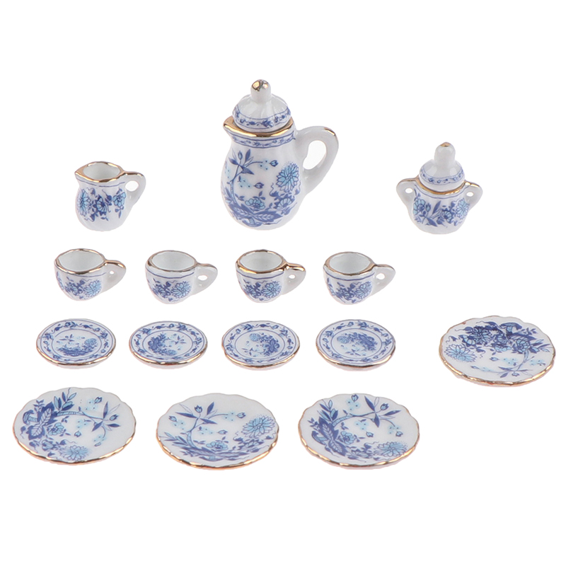 15Pcs 1:12 Miniature Porcelain - Kids Outdoor Kitchen Set recension och pris