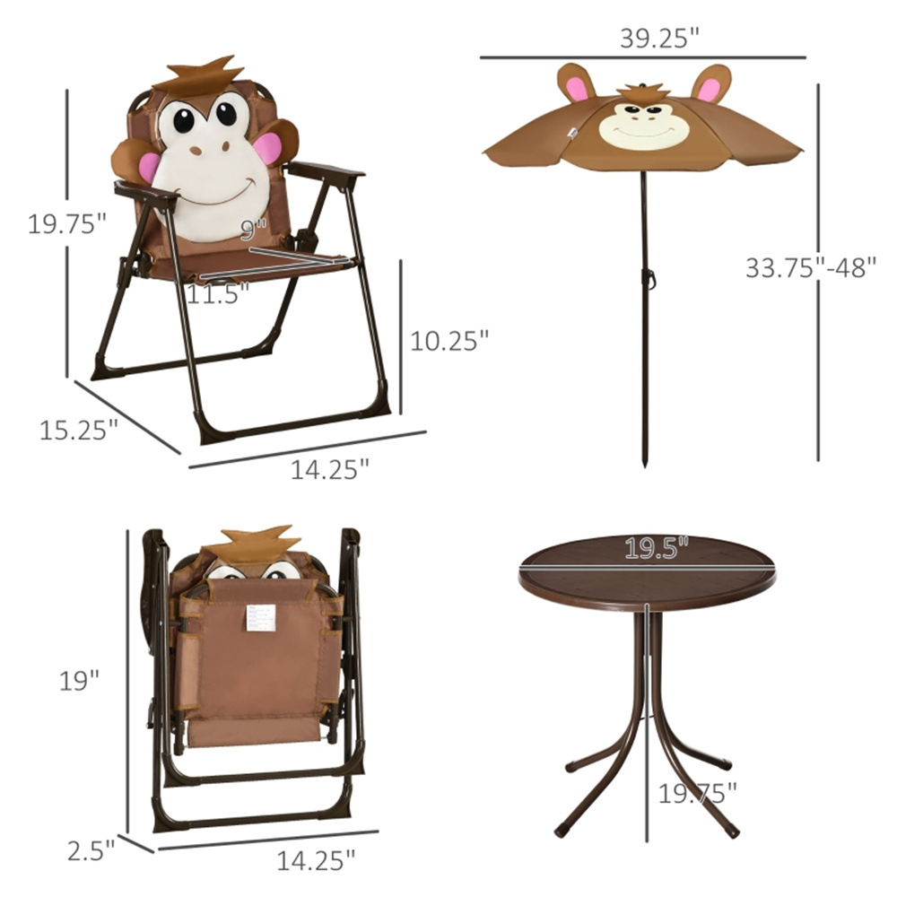 Cute Monkey Kids Patio Table C - Kids Outdoor Dining Set recension och pris