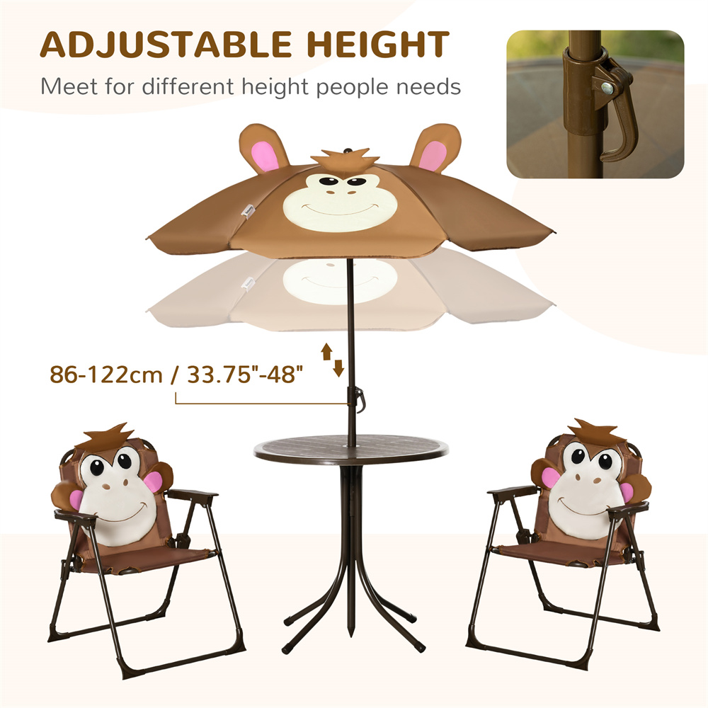 Cute Monkey Kids Patio Table C - Kids Outdoor Dining Set recension och pris