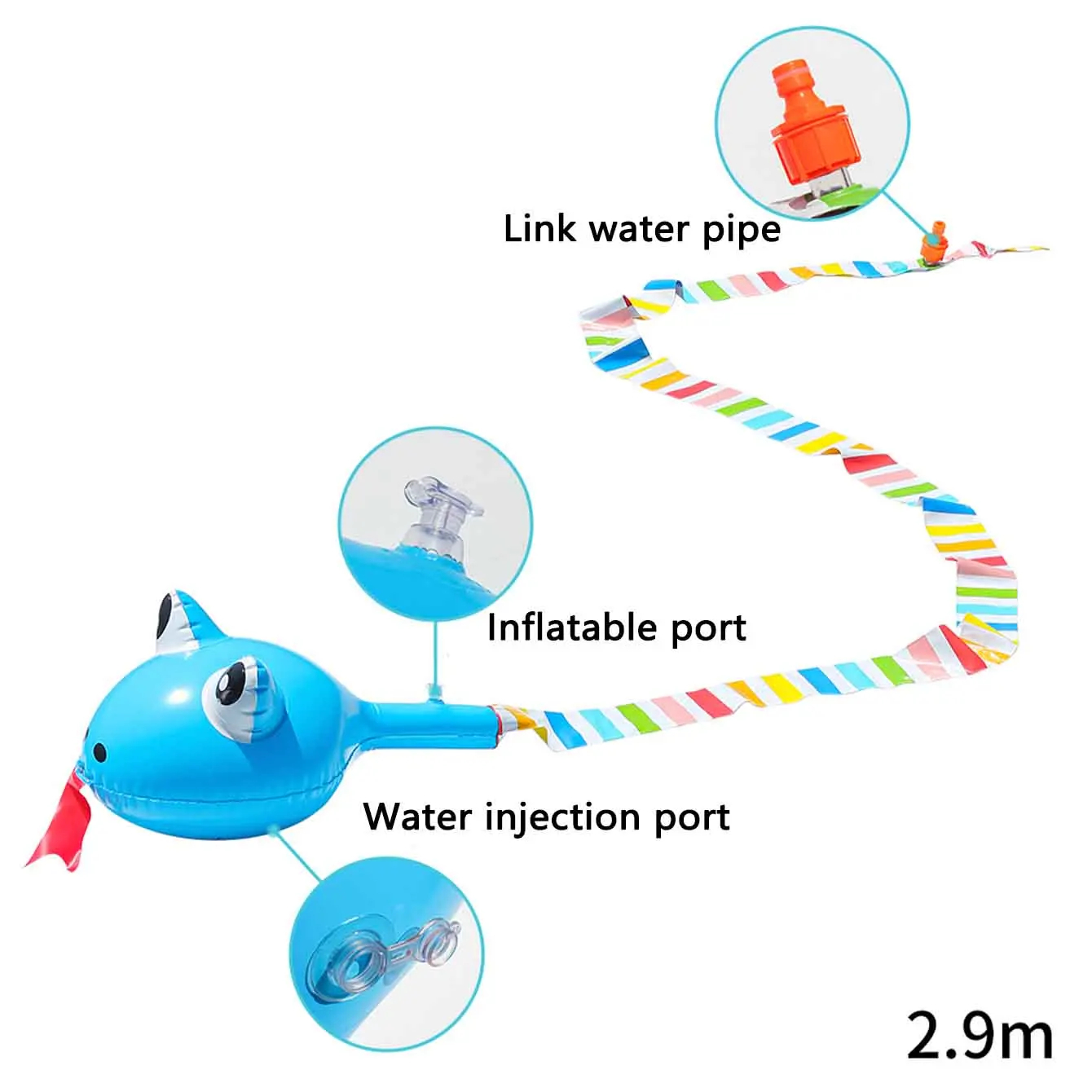Inflatable Water Spray Snake T - Kids Outdoor Adventure recension och pris