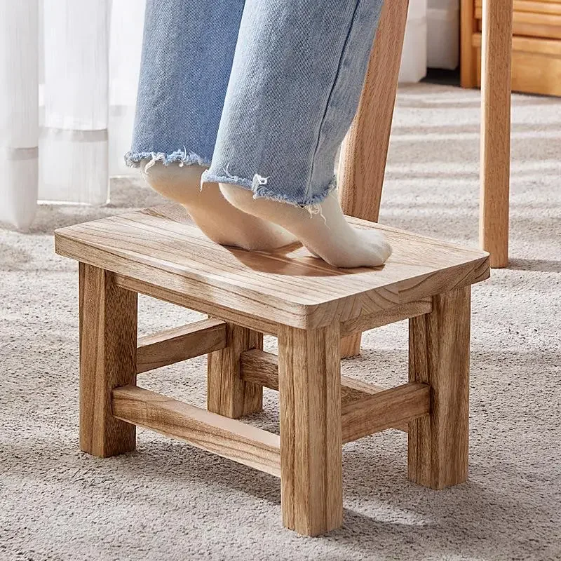 Solid Wood Stool Adult Shoe Ch - Kids Outdoor Table And Chairs recension och pris