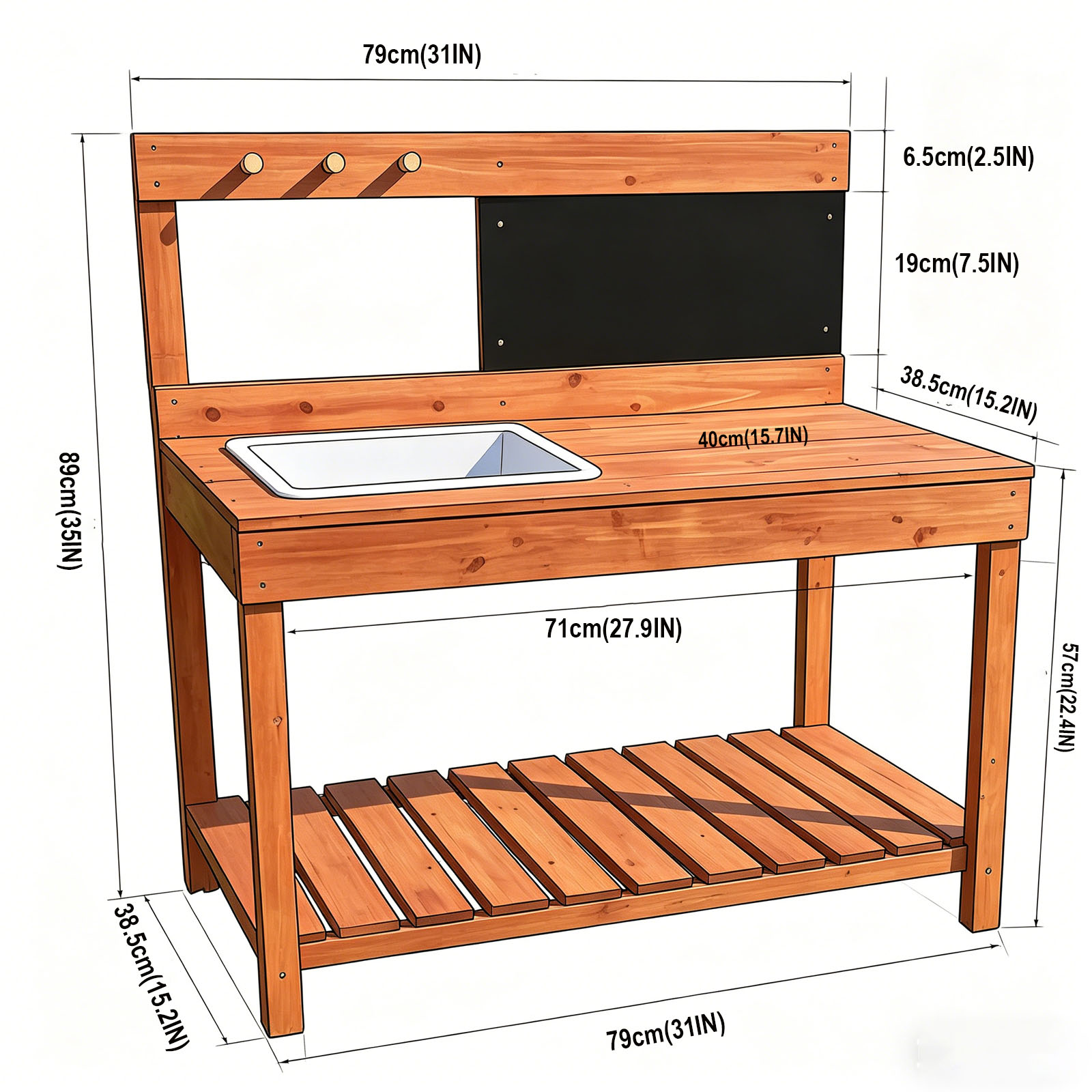 Wooden Potting Benches For Chi - Kids Outdoor Education recension och pris