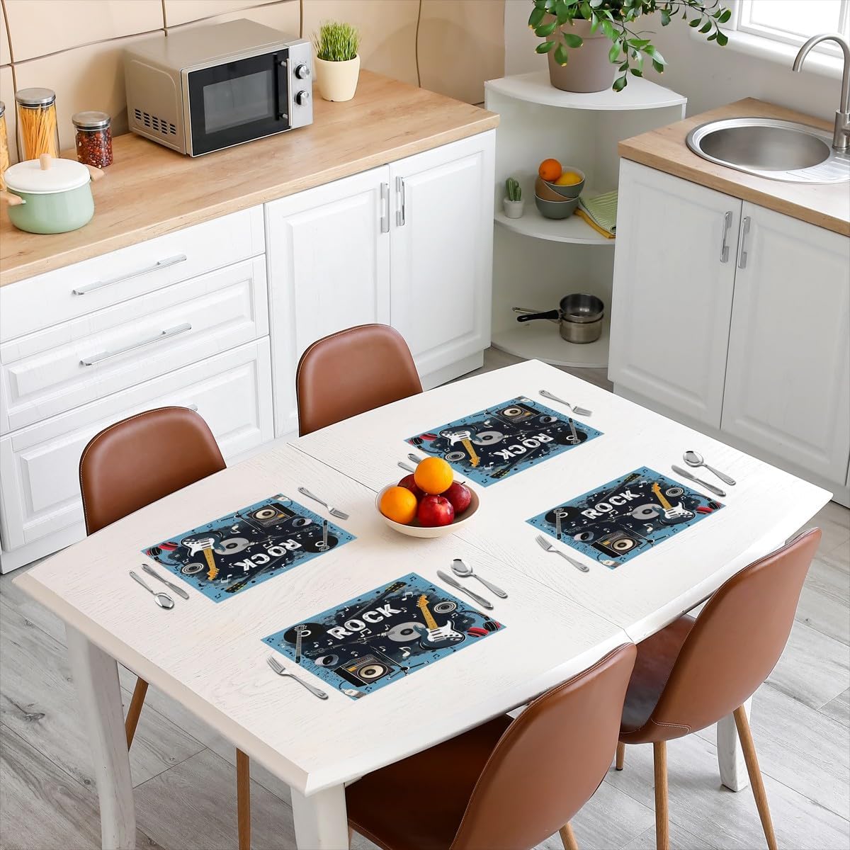 Rock Music Placemats Set of 4  - Kids Outdoor Kitchen Set recension och pris