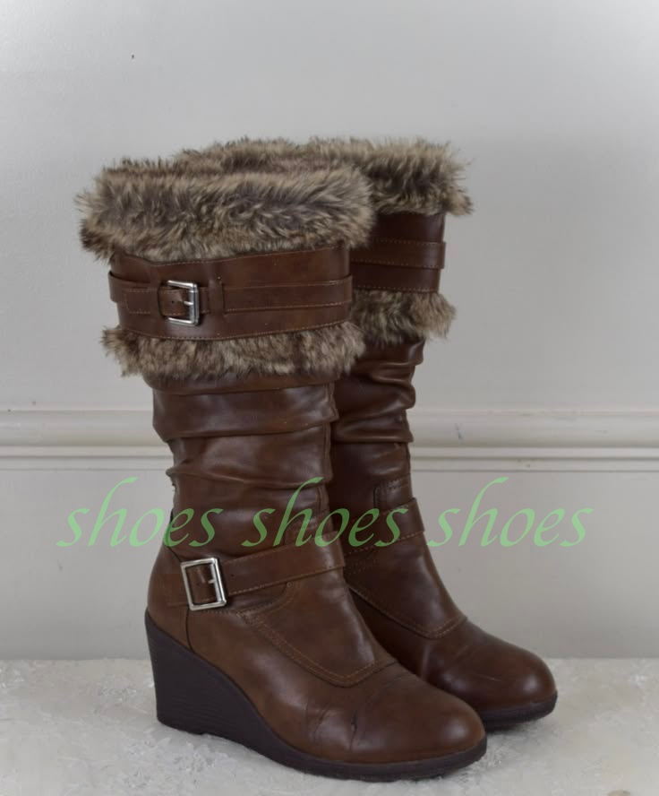 Women Vintage Brown Faux Pu Fu - Kids Outdoor Boots recension och pris