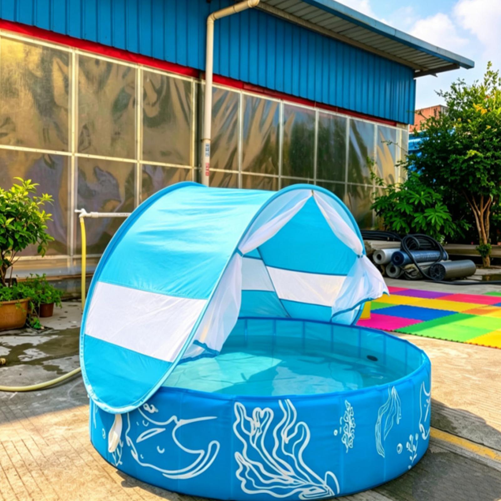 Kiddie Pool with Canopy 120x30 - Kids Outdoor Activity Centre recension och pris