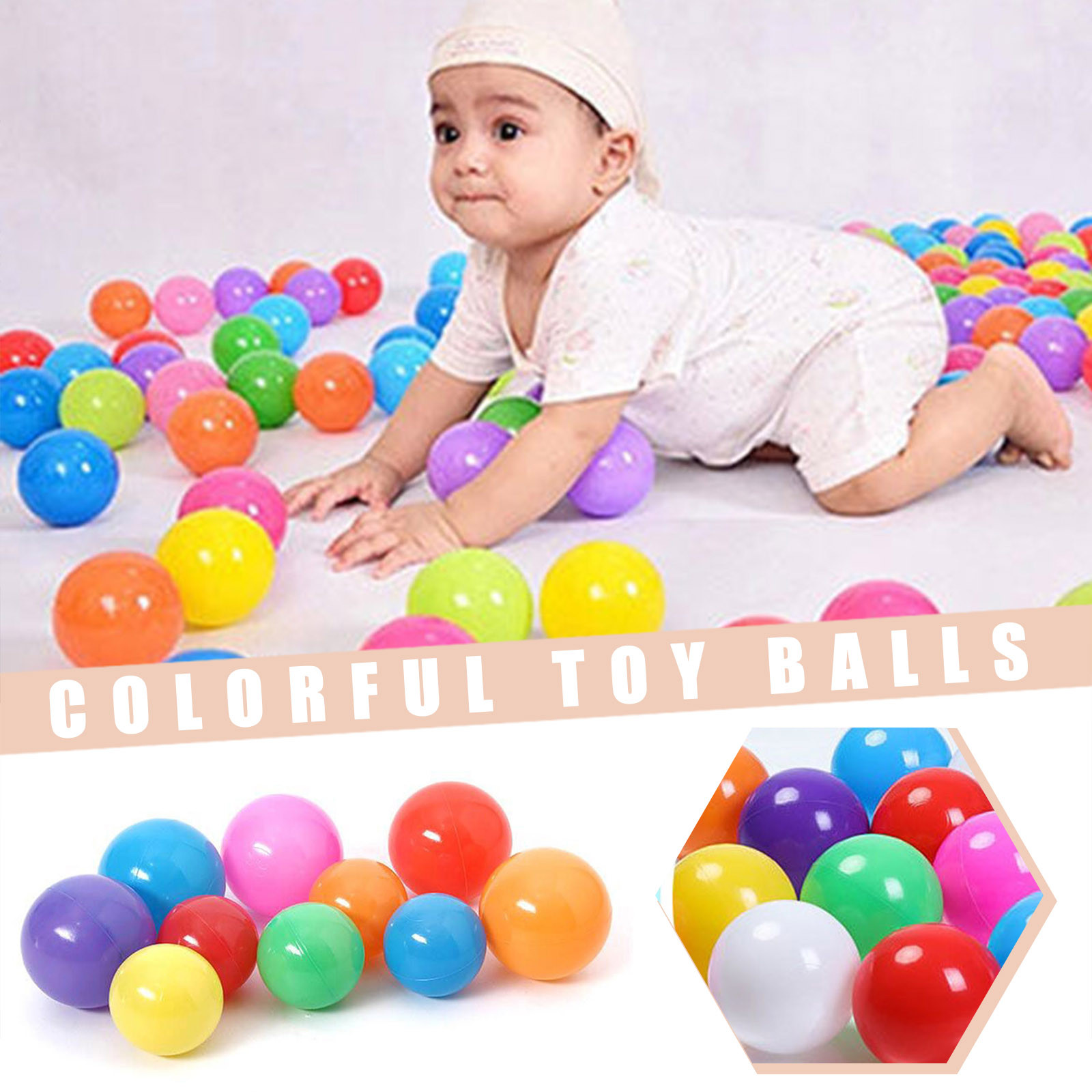 100PCS 55MM Baby Plastic Balls - Kids Outdoor Activity Centre recension och pris