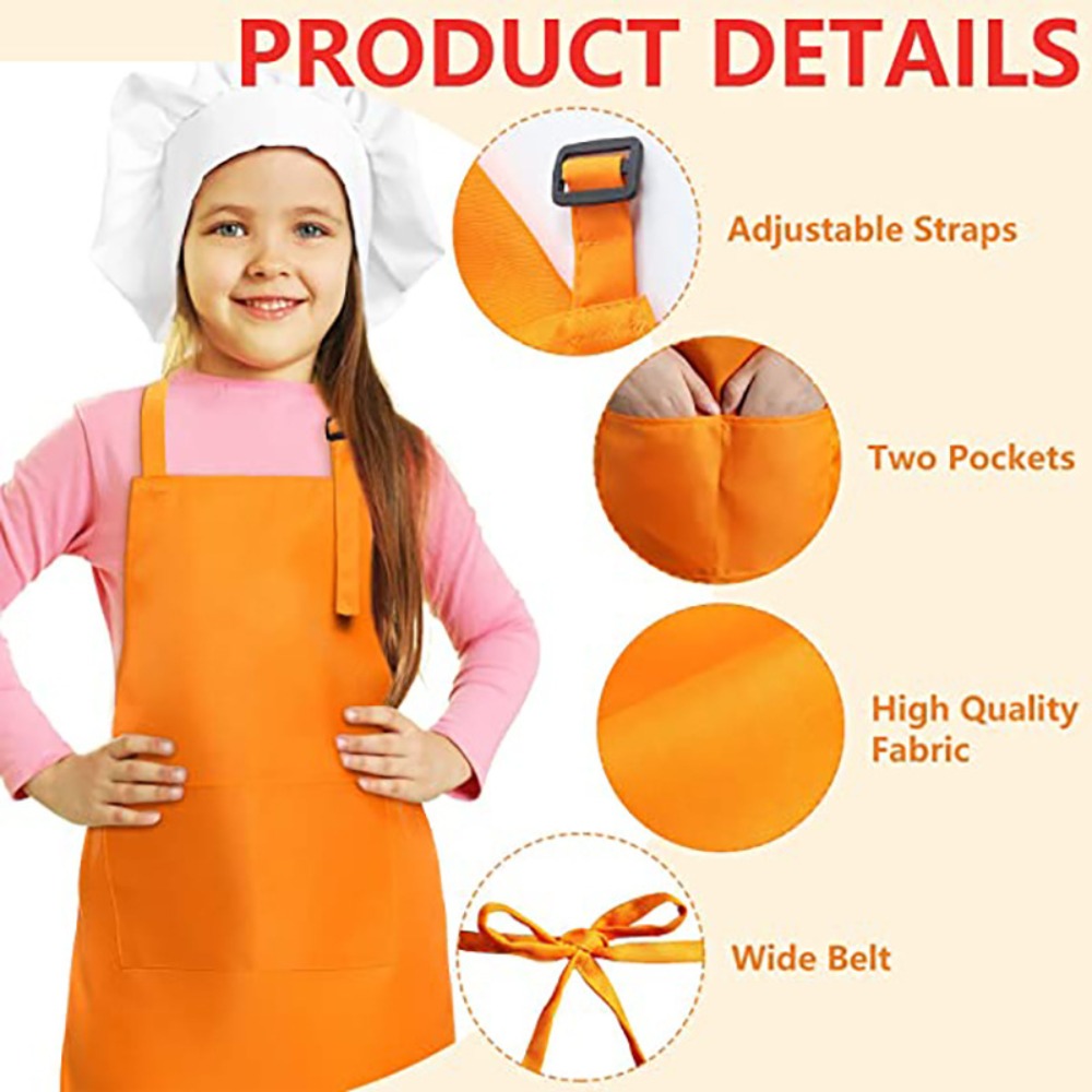 Children Chef Apron Front Pock - Kids Outdoor Kitchen Set recension och pris