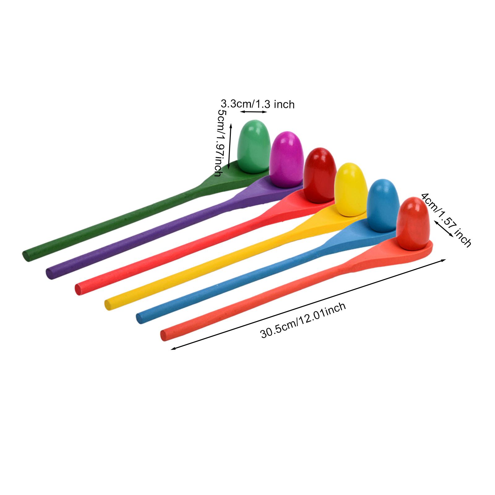 6 Pieces Egg Spoon Race Game H - Kids Outdoor Education recension och pris