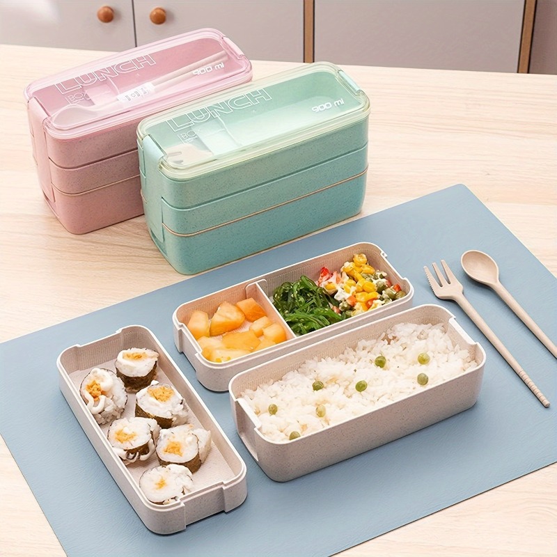 Portable Bento Box, 3-layers L - Kids Outdoor Dining Set recension och pris