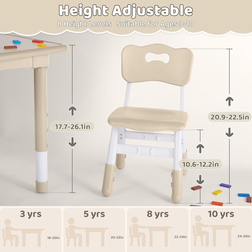 Kids Table and 4 Chairs Set, H - Kids Outdoor Table And Chairs recension och pris