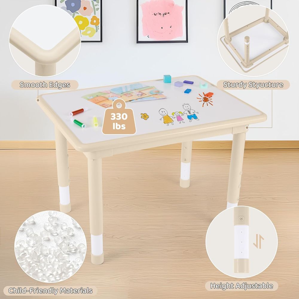 Kids Table and 4 Chairs Set, H - Kids Outdoor Table And Chairs recension och pris