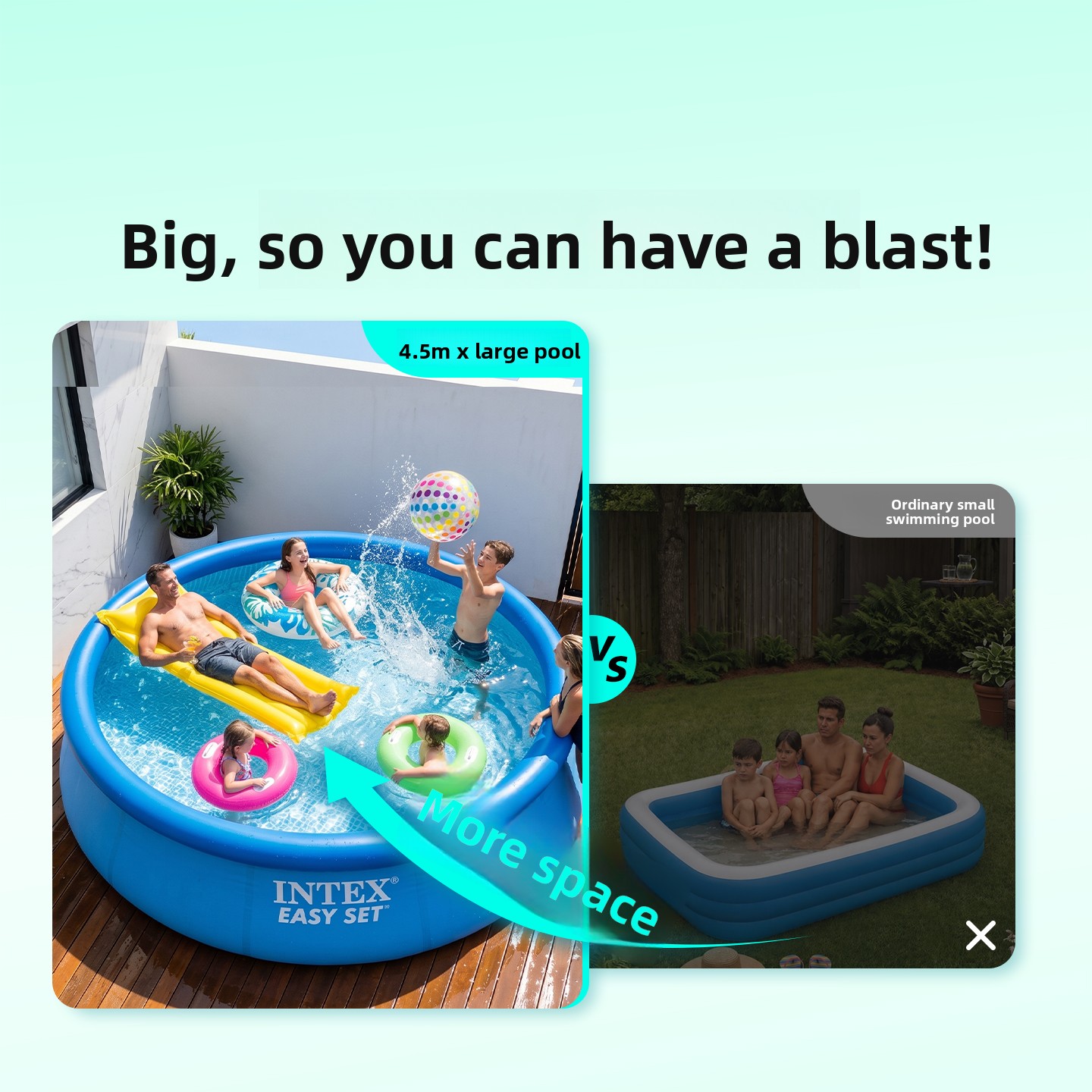 Oversized Inflatable Family Po - Kids Outdoor Water Play recension och pris